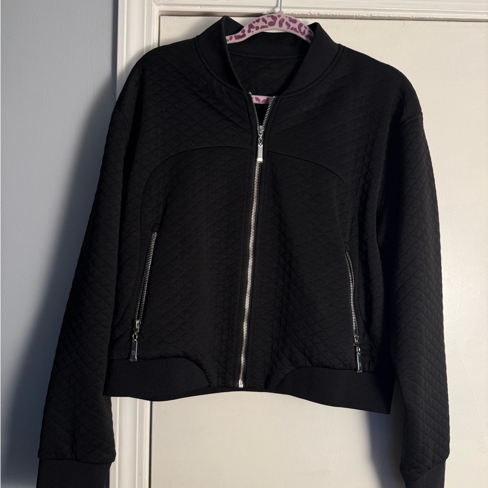 BuffBunny Black Quilted Bomber Jacket